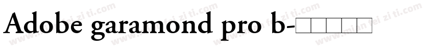 Adobe garamond pro b字体转换